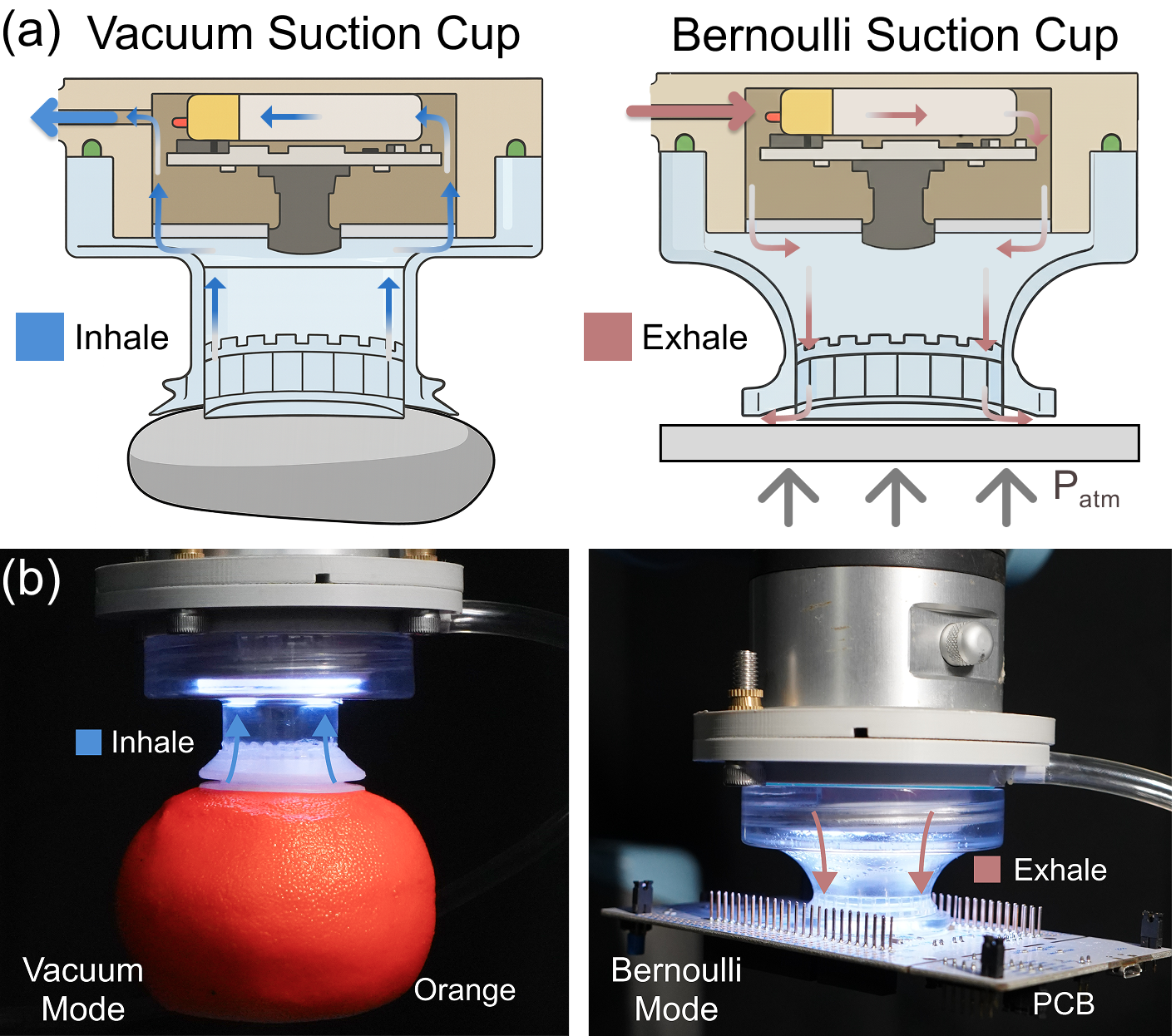 Dual-Mode Suction Mechanisms